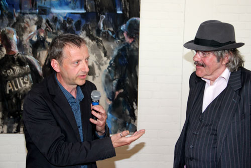 Onthulling van het schilderij van Normaal door kunstenaar Sam Drukker en Bennie Jolink