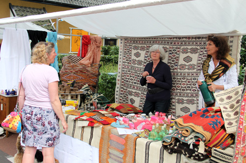 Brocante markt tijdens Vive la France in Hummelo