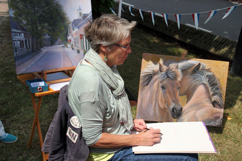 Brocante markt tijdens Vive la France in Hummelo