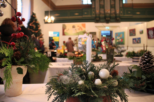 Kerstmarkt in de Dorpsstraat in Hummelo