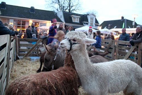 Kerstmarkt in de Dorpsstraat in Hummelo