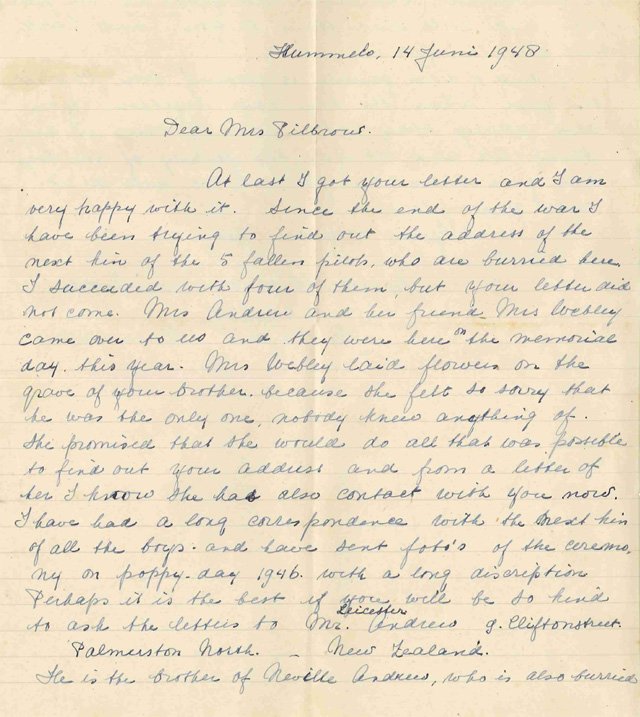 brief westerbeek van eerten 14 juni 1948